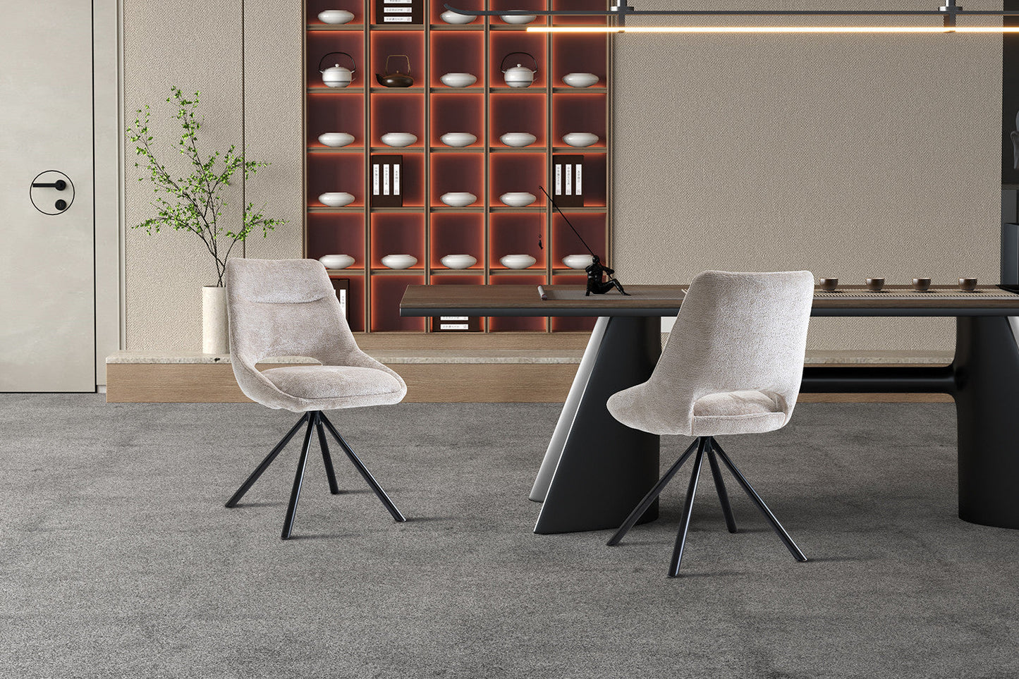 2er-Set Esszimmerstühle Dante - Beige-Esszimmerstuhl-Rousseau-le canapé