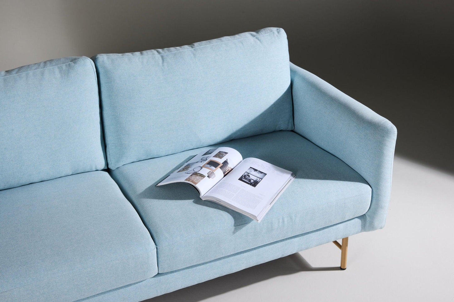 3-Sitzer Sofa Sky - Babyblau-Einzelsofas-Venture Home-le canapé