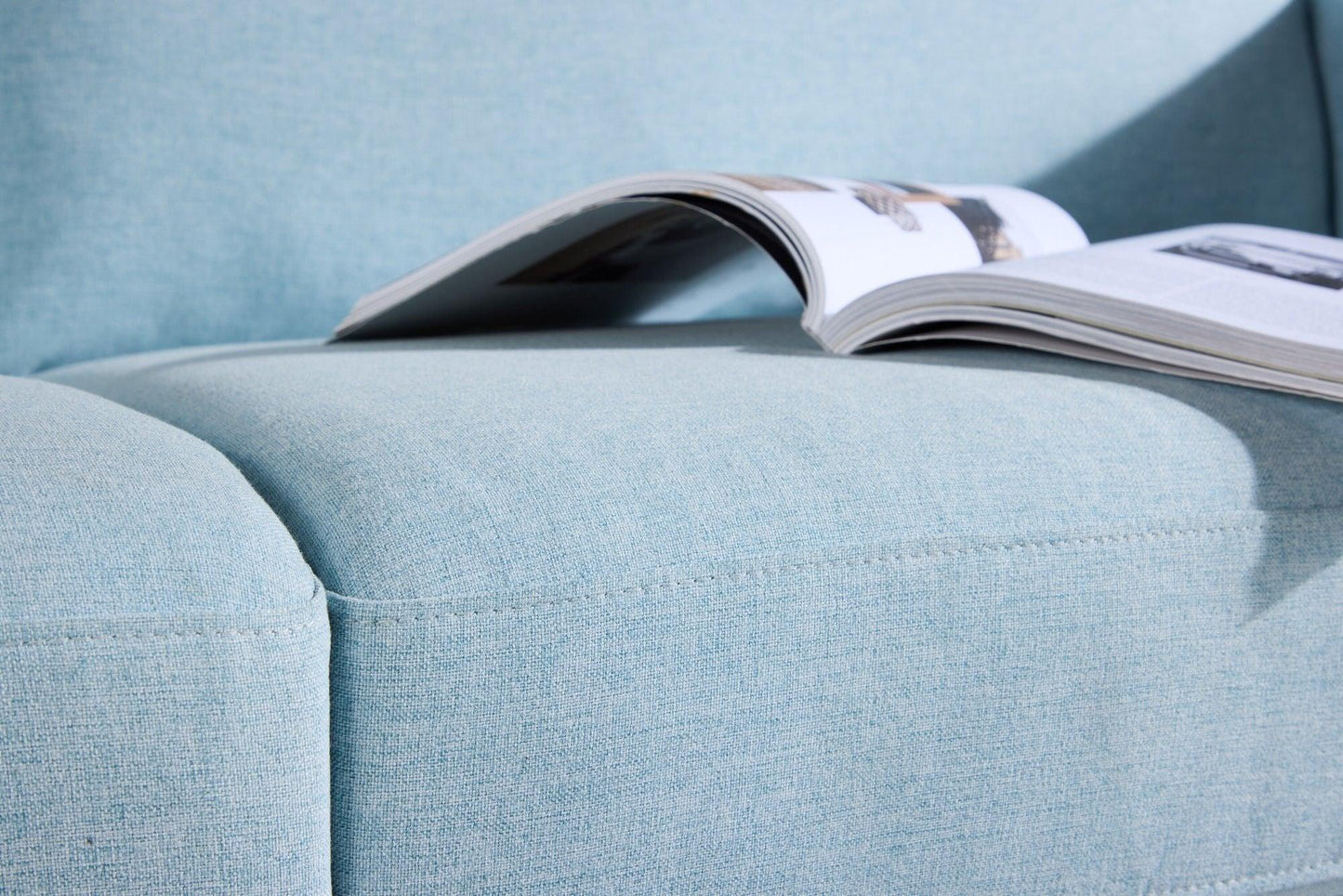 3-Sitzer Sofa Sky - Babyblau-Einzelsofas-Venture Home-le canapé