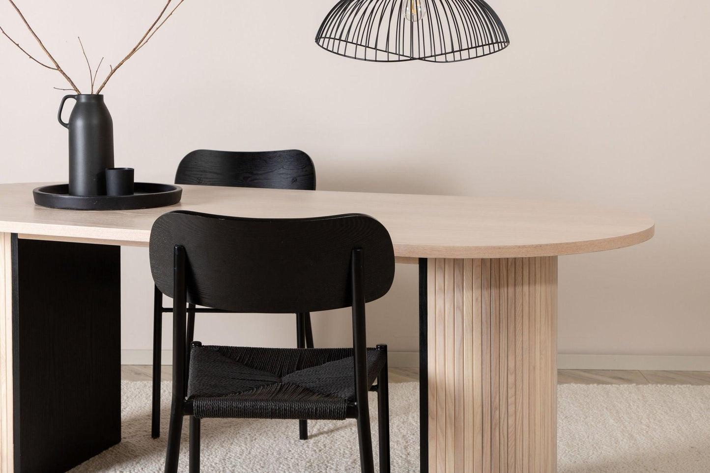 Esstisch Bianca Oval 200*90cm - Kalkweiß-Esstisch Oval-Venture Home-le canapé