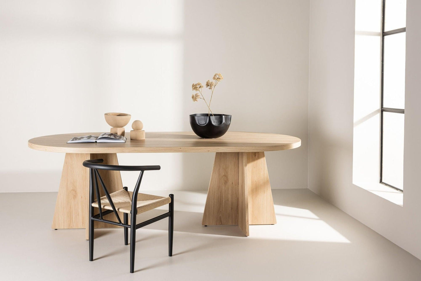 Esstisch Bootcut 230*115cm - Whitewash-Esstisch Oval-Venture Home-le canapé