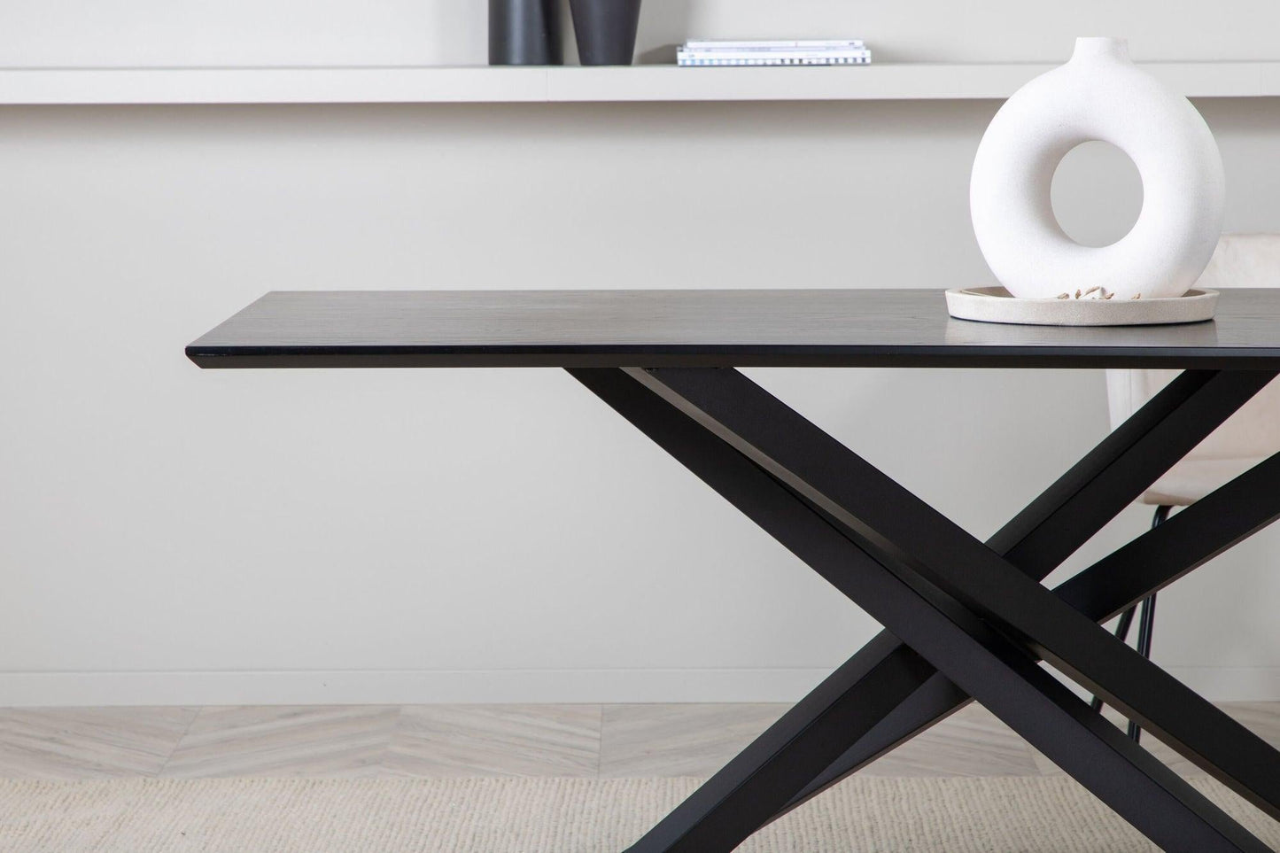 Esstisch Piazza 180*90cm - Schwarz-Esstisch Rechteckig-Venture Home-le canapé