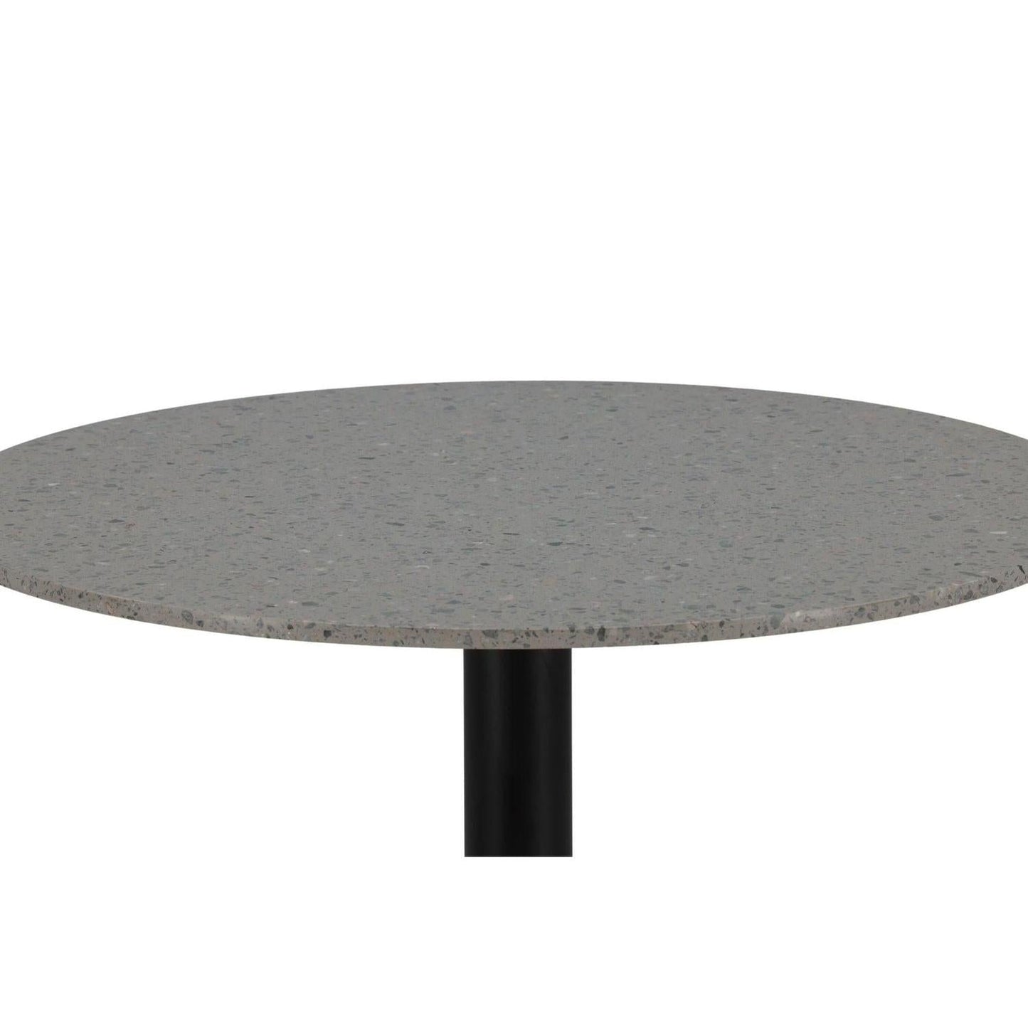 Esstisch Razzia Ø106cm - Grau Terazzo / Schwarz-Esstisch Rund-Venture Home-le canapé