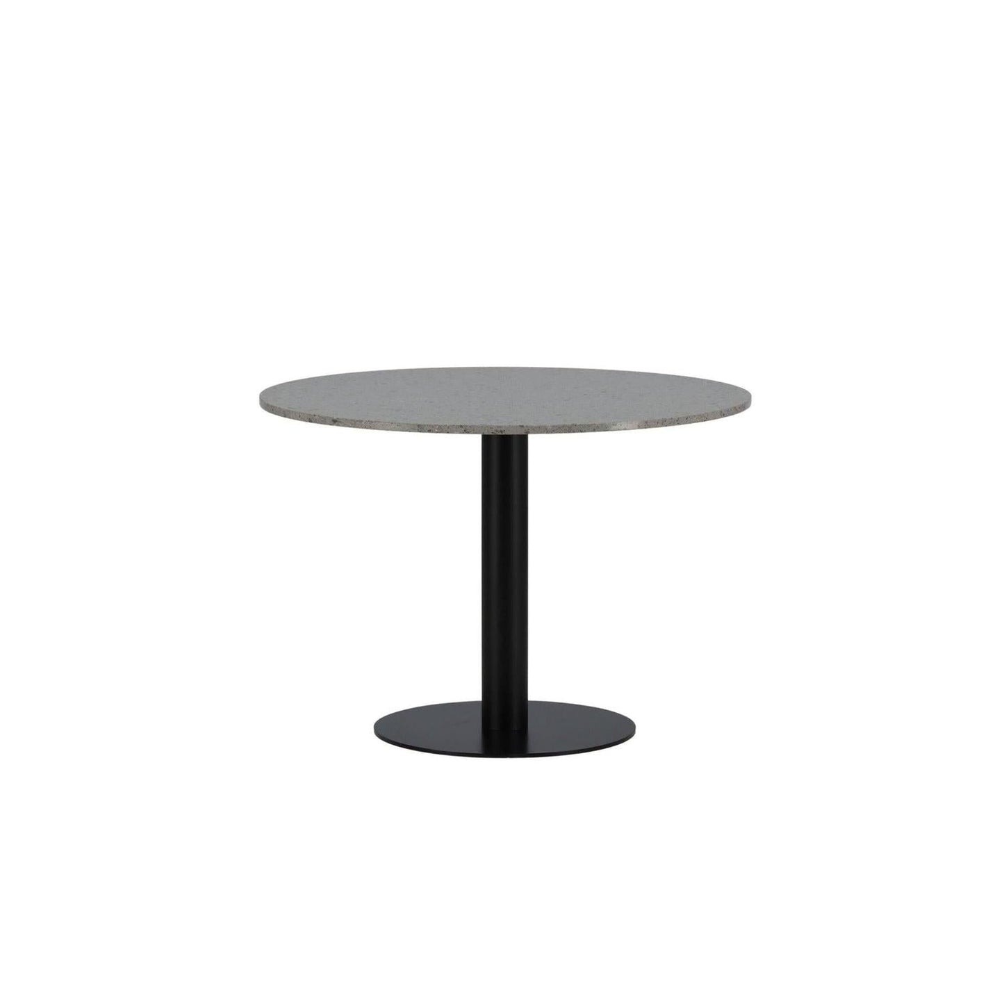 Esstisch Razzia Ø106cm - Grau Terazzo / Schwarz-Esstisch Rund-Venture Home-le canapé