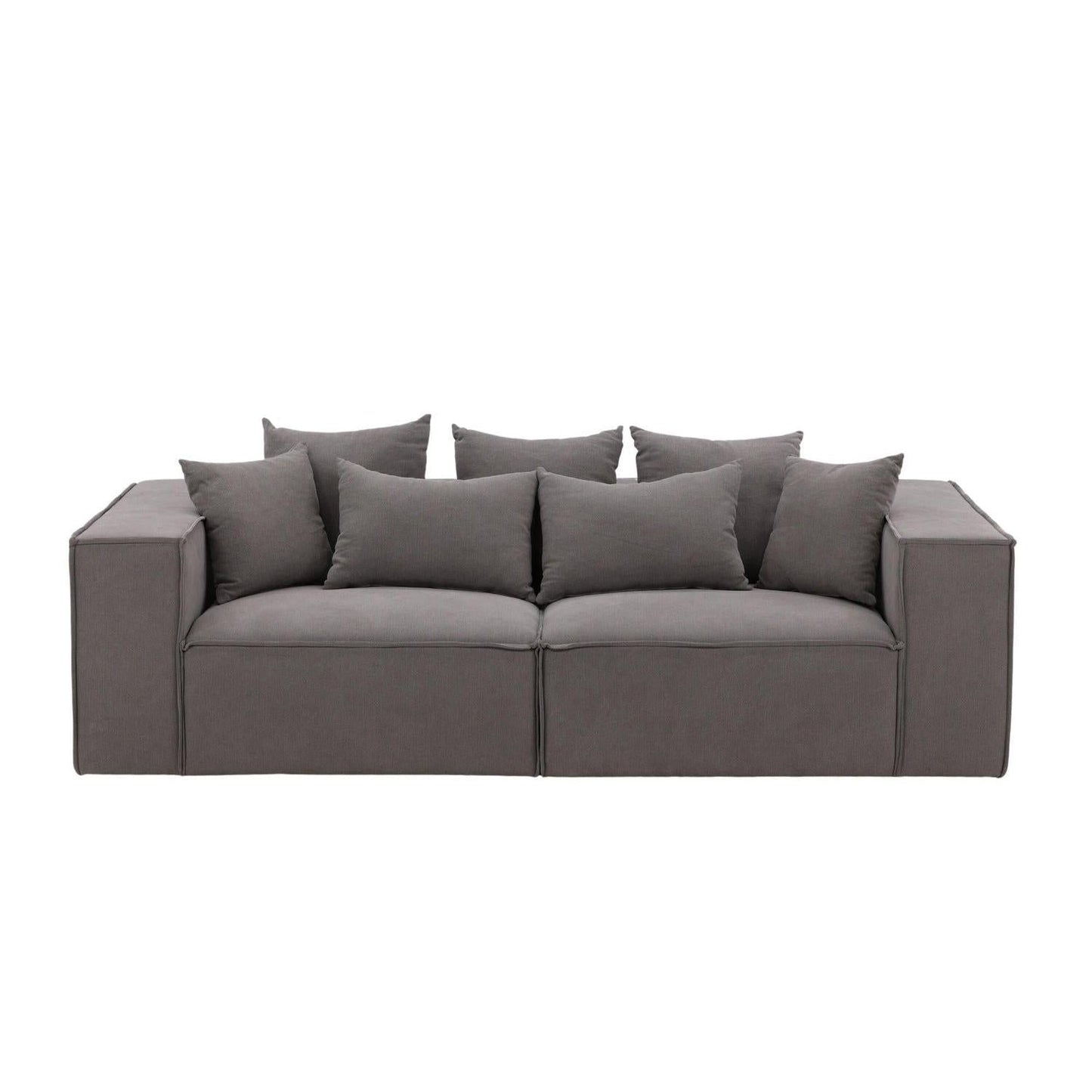 Gillholmen 3-Sitzer Sofa aus Leinen - Grau-Einzelsofas-Vind-Grau-le canapé