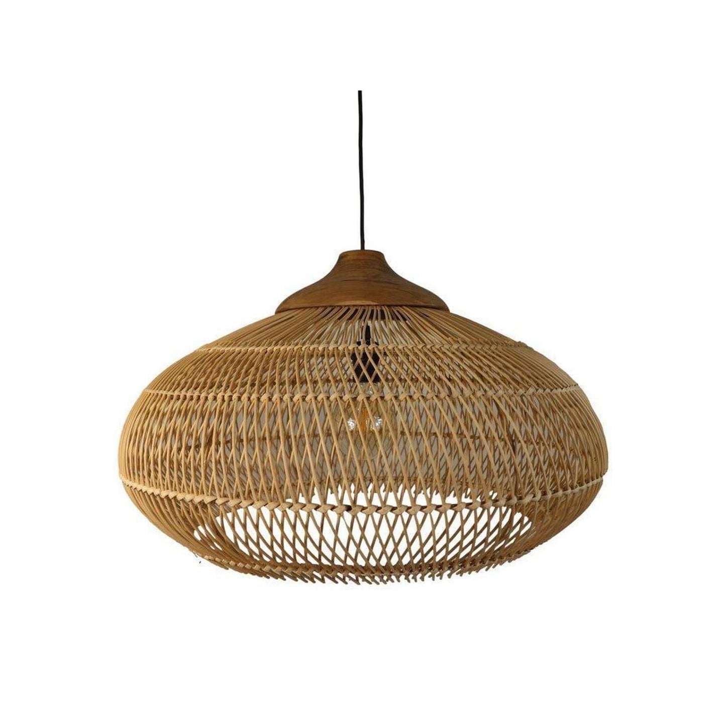 Hängelampe aus Rattan Ø65cm - Natur-Hängelampe-HSM Collection-le canapé