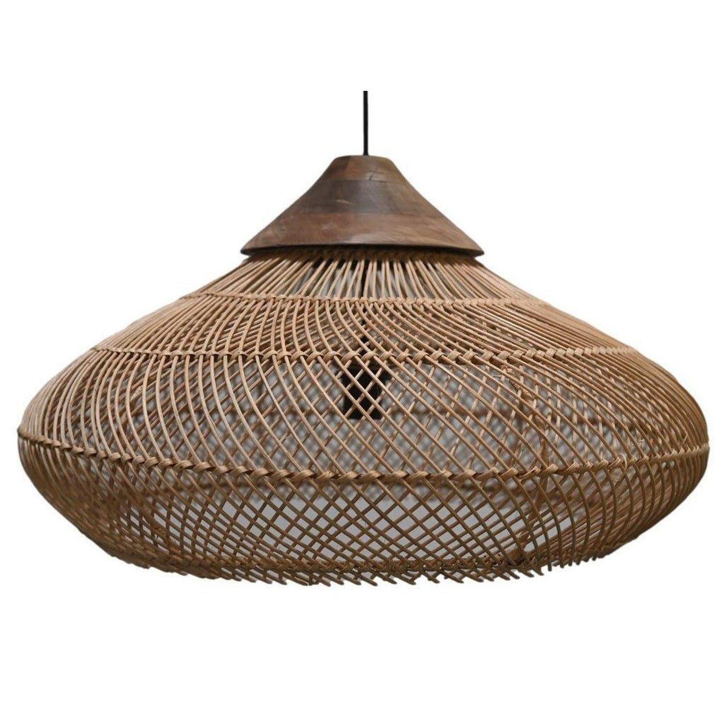 Hängelampe aus Rattan Ø65cm - Natur-Hängelampe-HSM Collection-le canapé