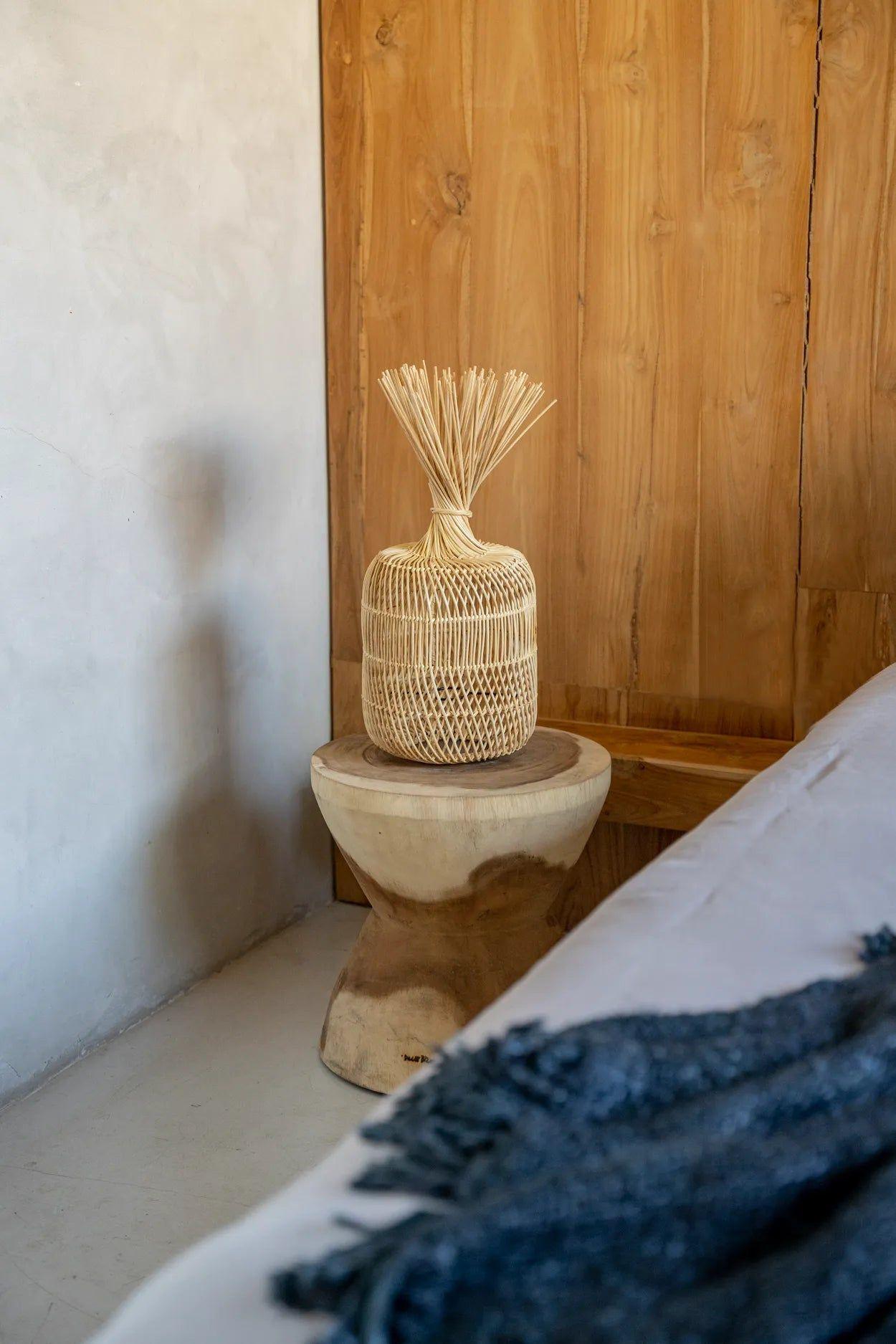 lecanapé Hocker aus Suar-Holz