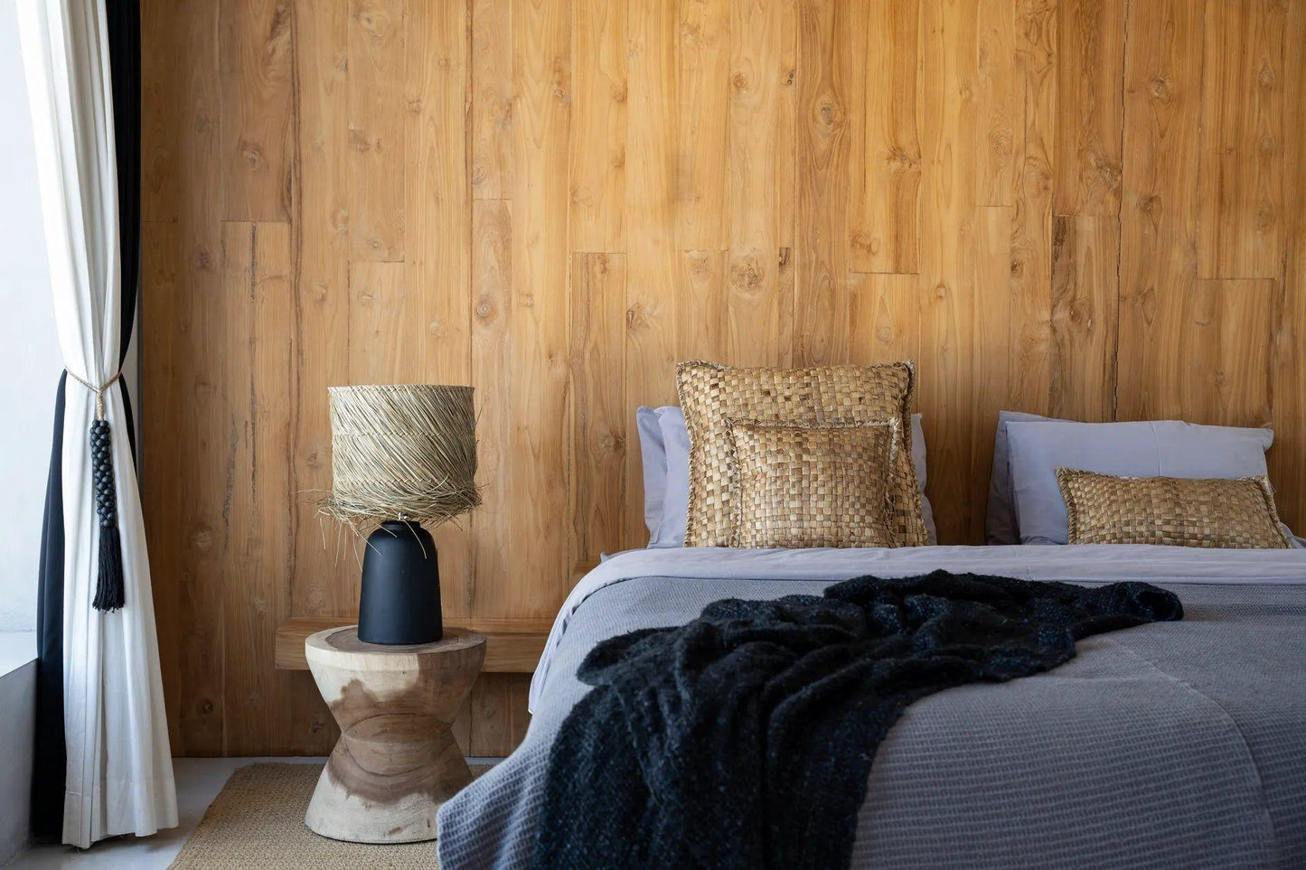 lecanapé Hocker aus Suar-Holz