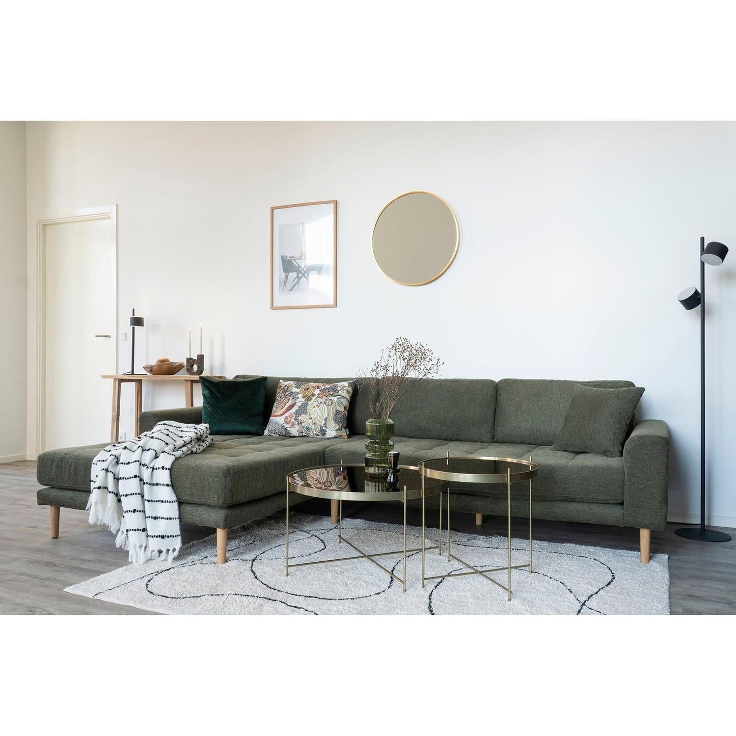 Wandspiegel Madrid Ø60cm - Gold-Wandspiegel-House Nordic-le canapé