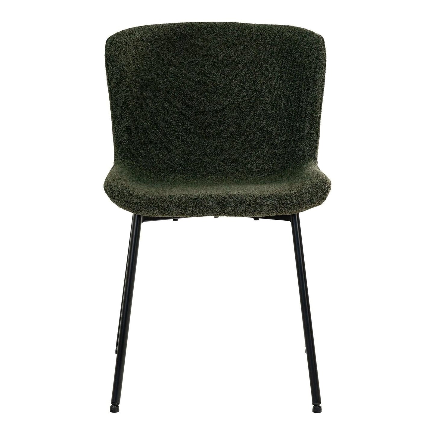 2er-Set Bouclé-Polsterstühle Maceda - Dunkelgrün-Polsterstühle-House Nordic-le canapé