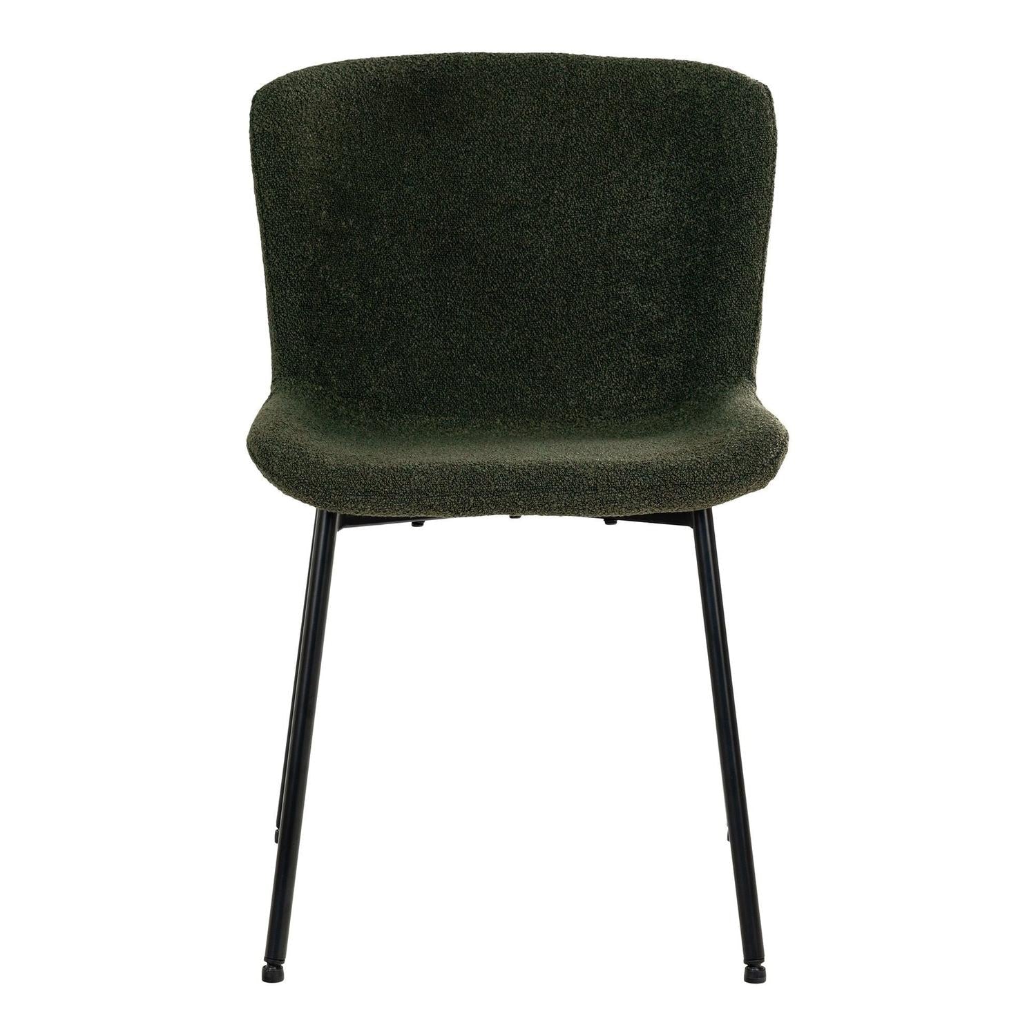 2er-Set Bouclé-Polsterstühle Maceda - Dunkelgrün-Polsterstühle-House Nordic-le canapé