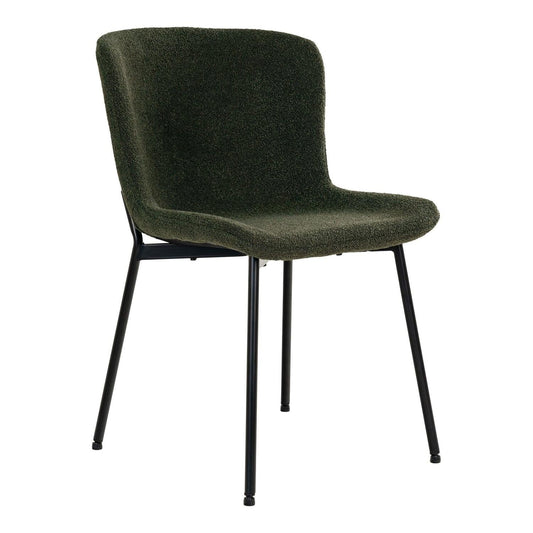 2er-Set Bouclé-Polsterstühle Maceda - Dunkelgrün-Polsterstühle-House Nordic-le canapé