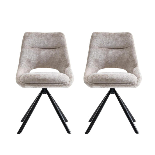 2er-Set Esszimmerstühle Dante - Beige-Esszimmerstuhl-Rousseau-le canapé