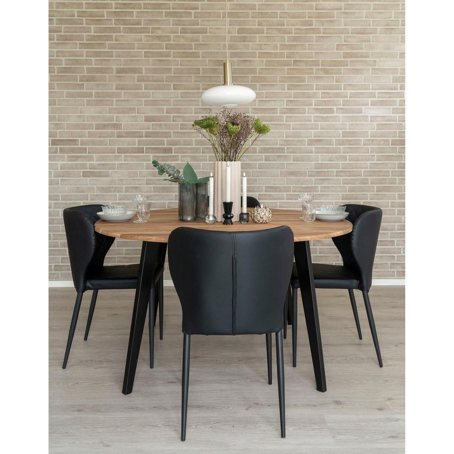 2er-Set Esszimmerstühle Pisa aus Kunstleder - Schwarz-Esszimmerstuhl-House Nordic-le canapé