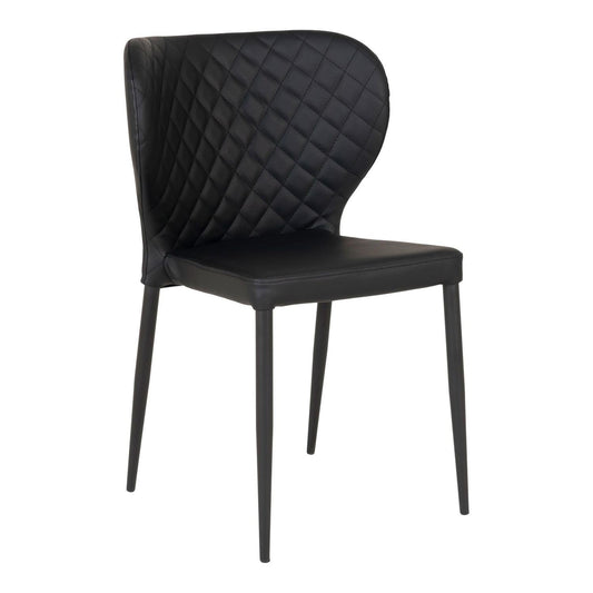 2er-Set Esszimmerstühle Pisa aus Kunstleder - Schwarz-Esszimmerstuhl-House Nordic-le canapé
