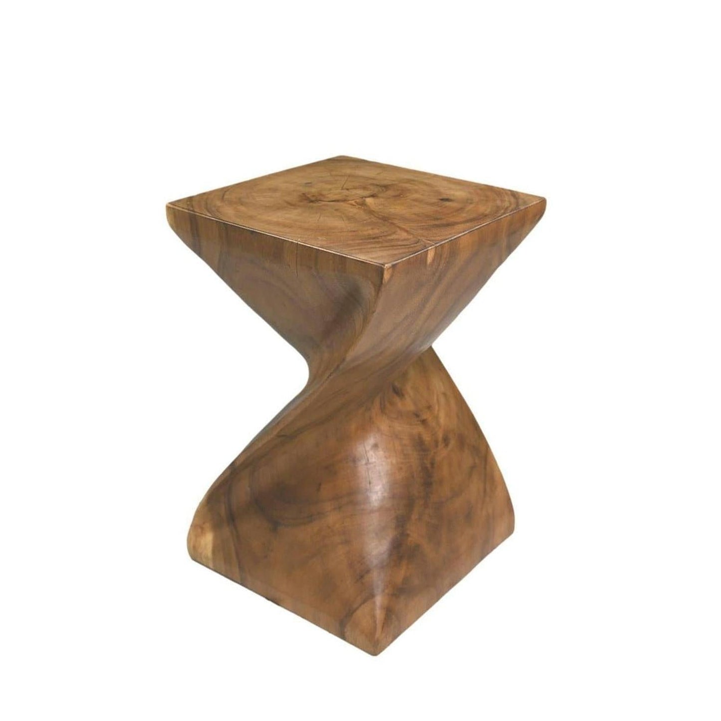 lecanapé Beistelltisch Spiral aus Munggur-Holz -Natur