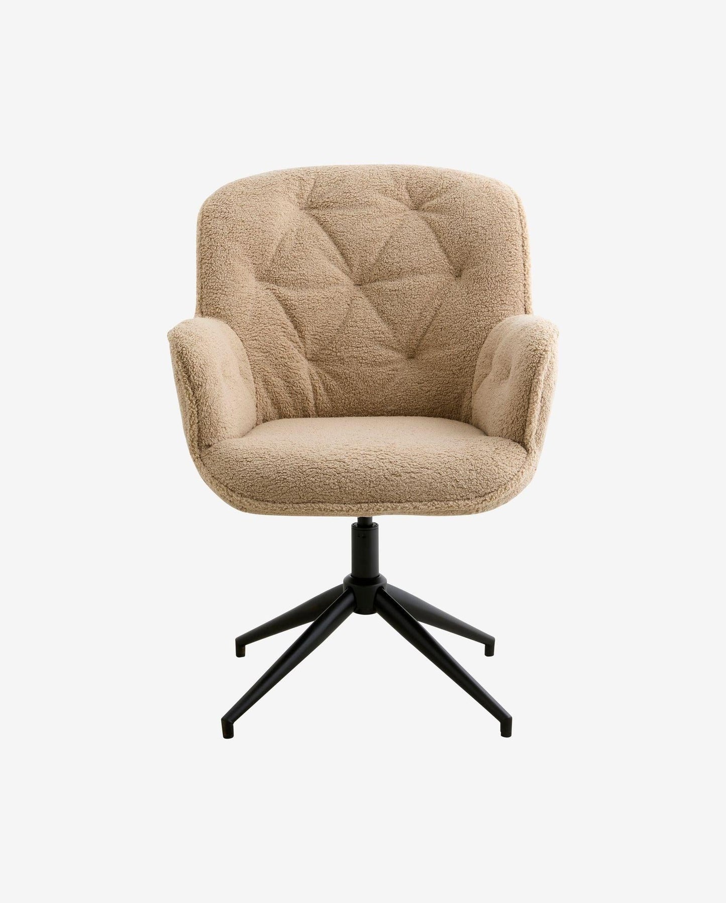 Bürostuhl LEA aus Bouclé - Beige-Bürostuhl-Nordal A/S-le canapé