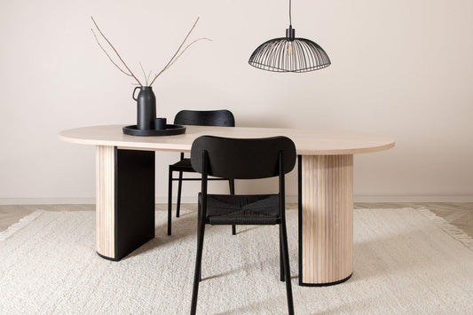 Esstisch Bianca Oval 200*90cm - Kalkweiß-Esstisch Oval-Venture Home-le canapé