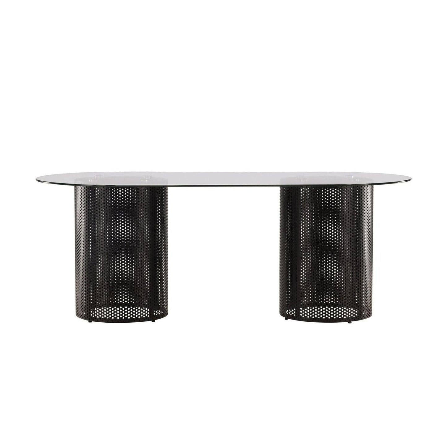 Esstisch Glasgow x Josefin Lustig 200*100cm - Schwarz / Glas-Esstisch Oval-Vind-le canapé