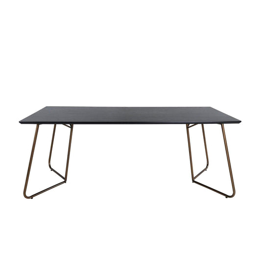 Esstisch Petra 190*90cm - Schwarz / Kupfer-Esstisch Rechteckig-Venture Home-le canapé
