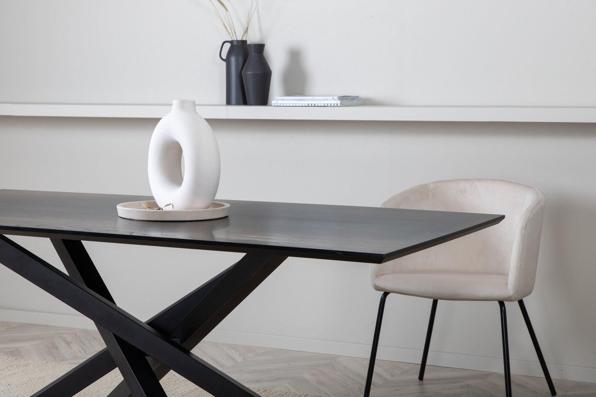 Esstisch Piazza 180*90cm - Schwarz-Esstisch Rechteckig-Venture Home-le canapé
