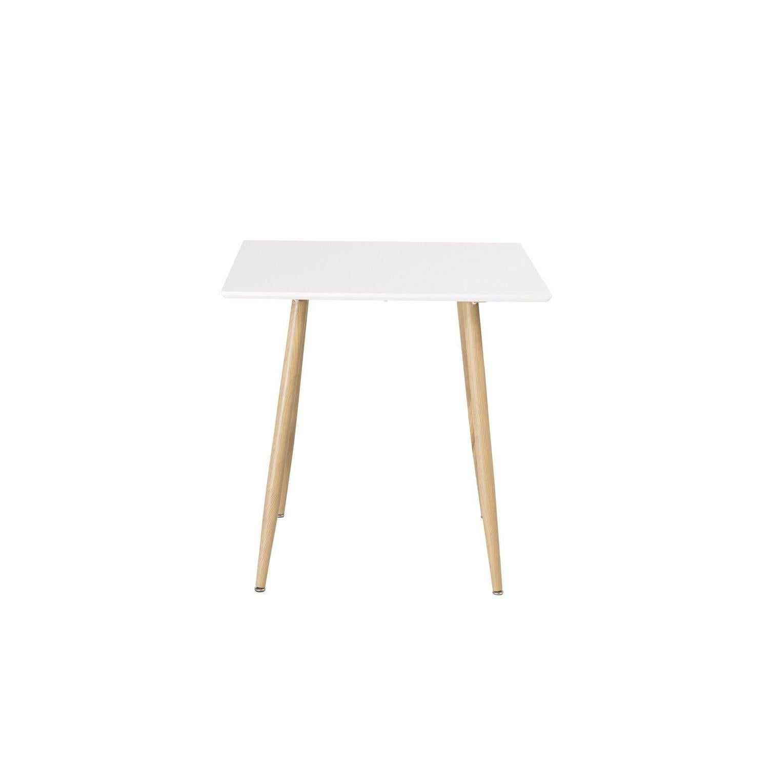 Esstisch Polar 80*80cm - Weiß / Holzfarben-Esstisch Rechteckig-Venture Home-le canapé