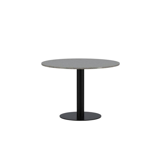 Esstisch Razzia Ø106cm - Grau Terazzo / Schwarz-Esstisch Rund-Venture Home-le canapé