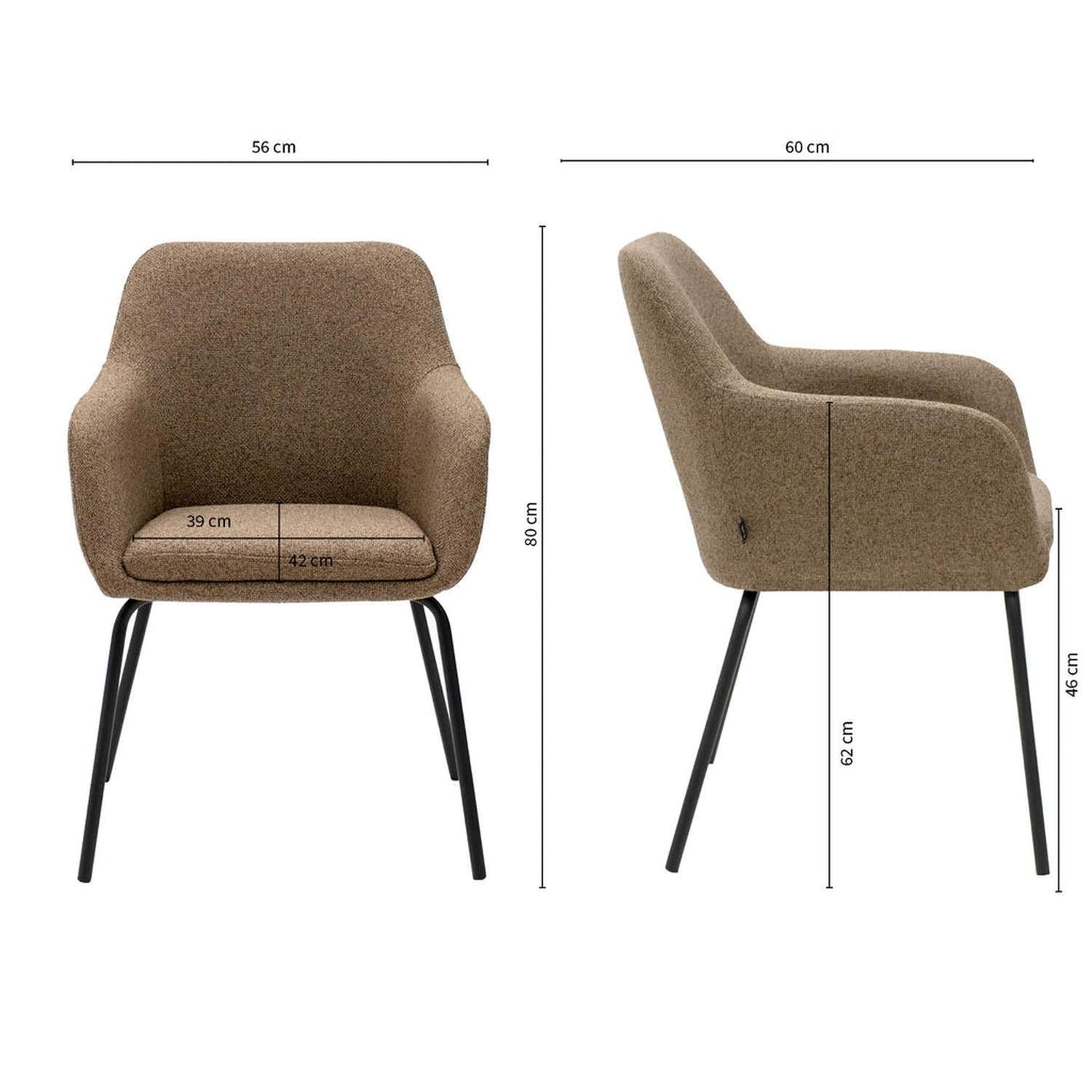 Esszimmerstuhl Daan - Taupe-Esszimmerstuhl-Kick Collection-le canapé