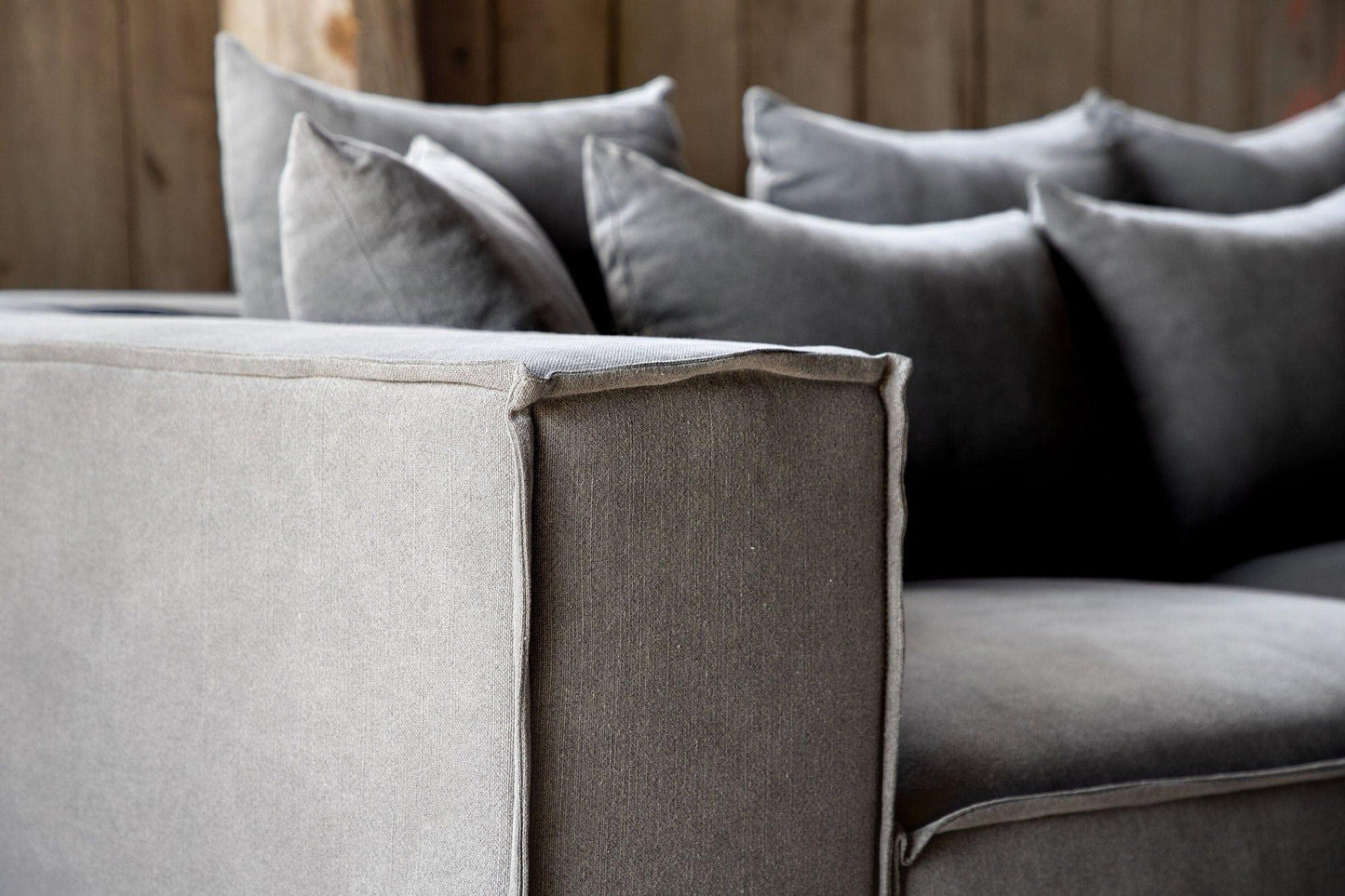 Gillholmen 3-Sitzer Sofa aus Leinen - Grau-Einzelsofas-Vind-Grau-le canapé