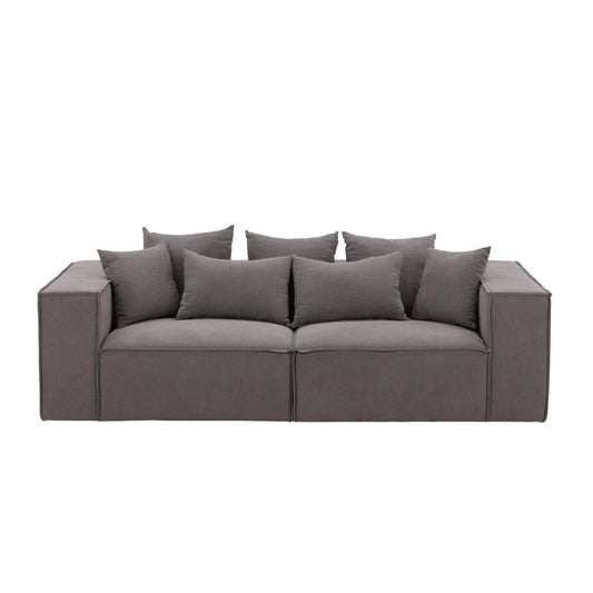 Gillholmen 3-Sitzer Sofa aus Leinen - Grau-Einzelsofas-Vind-Grau-le canapé