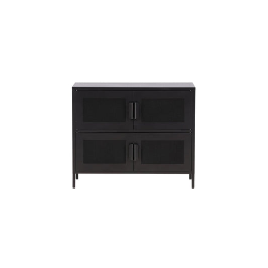 Kommode Nett 90cm mit Gittertüren - Schwarz-Kommoden-Venture Home-le canapé