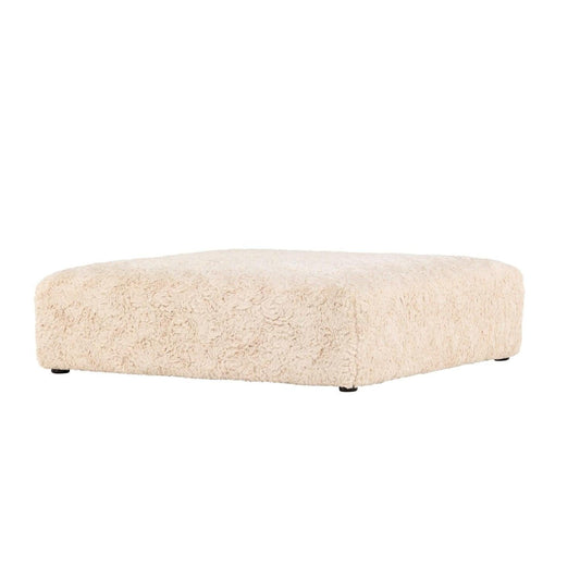 lecanapé Nachhaltiger Pouf mit weichem Kunstfell – Großzügig & gemütlich