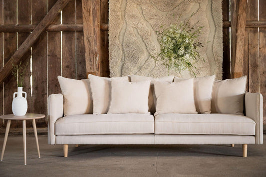 Segelskären 3-Sitzer Sofa aus Leinen - Beige-Einzelsofas-Vind-le canapé
