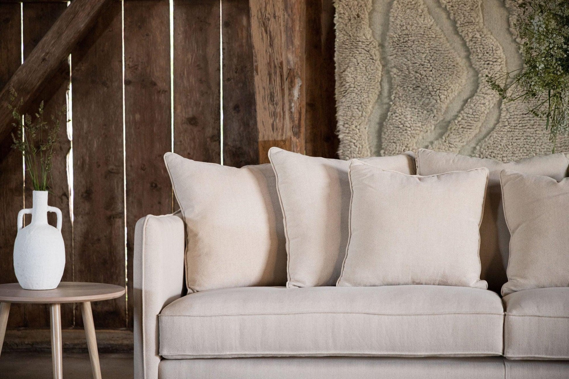 Segelskären 3-Sitzer Sofa aus Leinen - Beige-Einzelsofas-Vind-le canapé