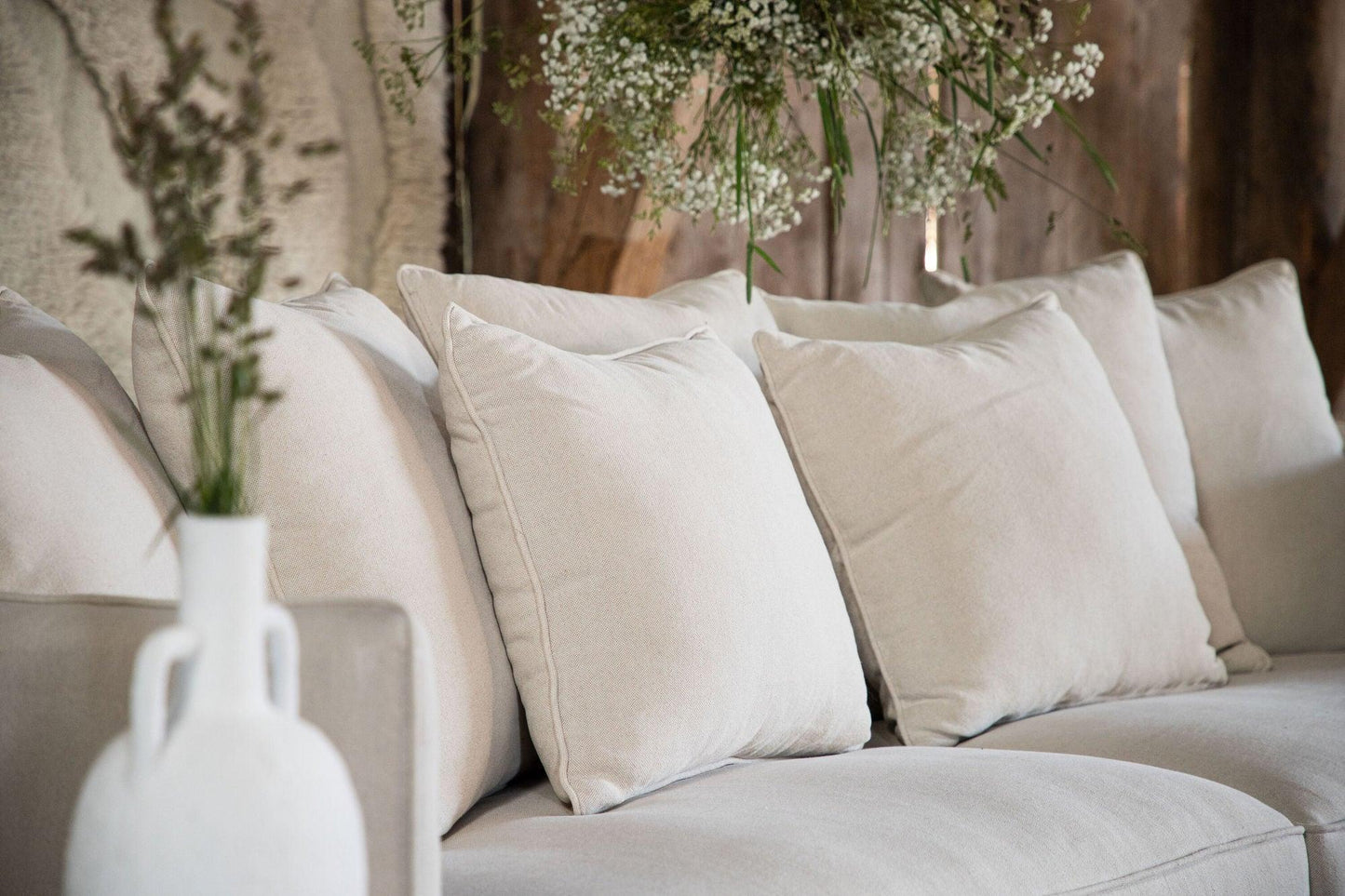 Segelskären 3-Sitzer Sofa aus Leinen - Beige-Einzelsofas-Vind-le canapé