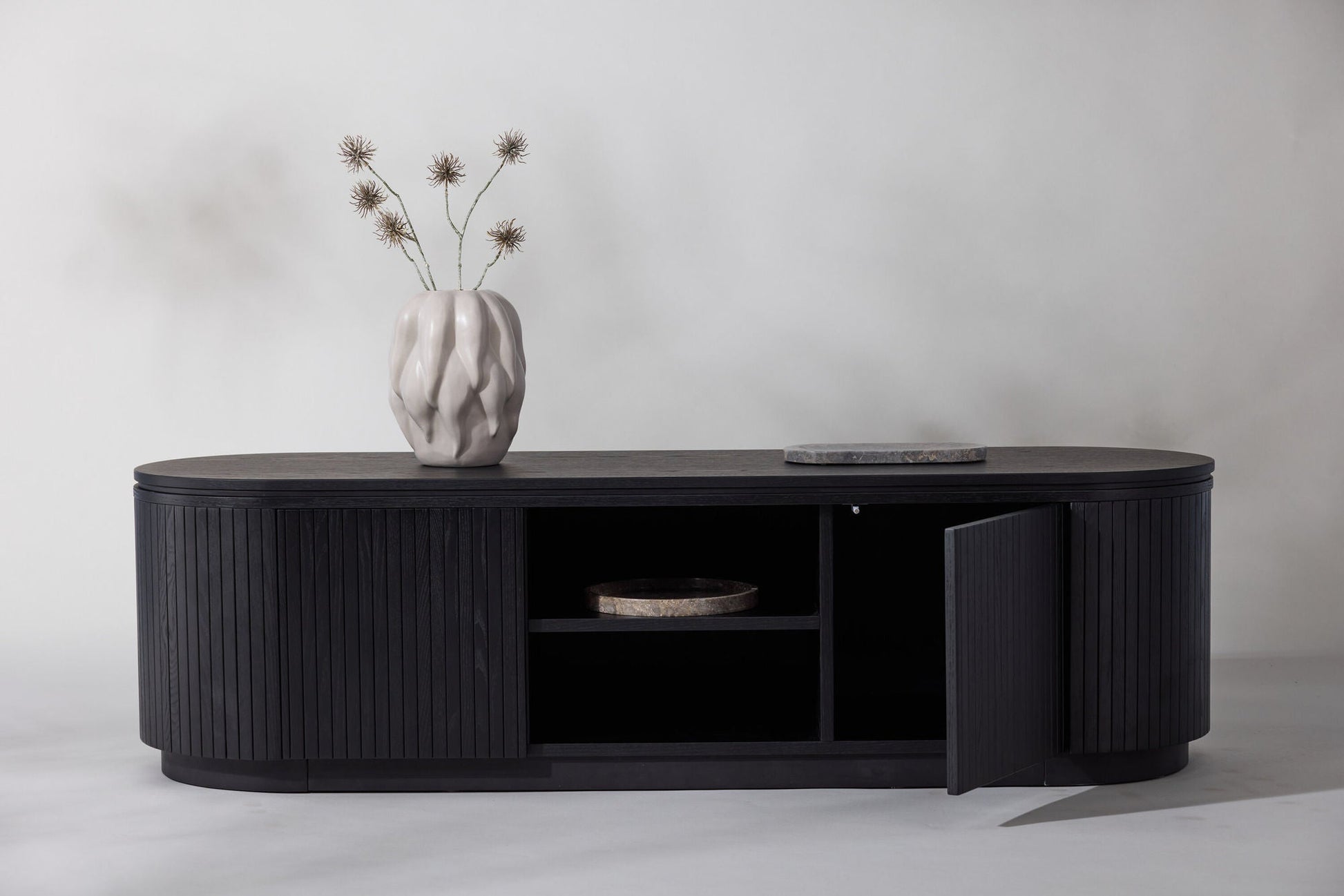 Sideboard Fjällbacka 160x45cm - Schwarz-Sideboards-Vind-le canapé