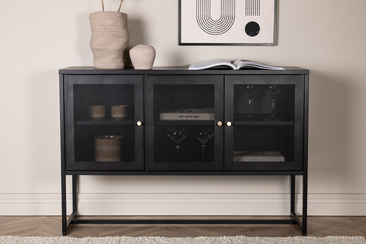 Sideboard Malla 120cm - Schwarz-Sideboards-Venture Home-le canapé