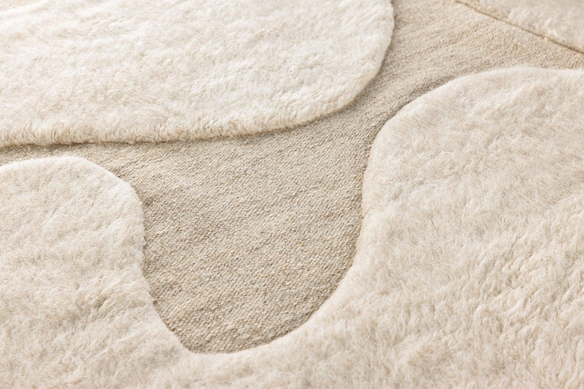 Teppich Boone aus Wolle & Baumwolle in 290*200 - Beige-Teppich-Venture Home-le canapé