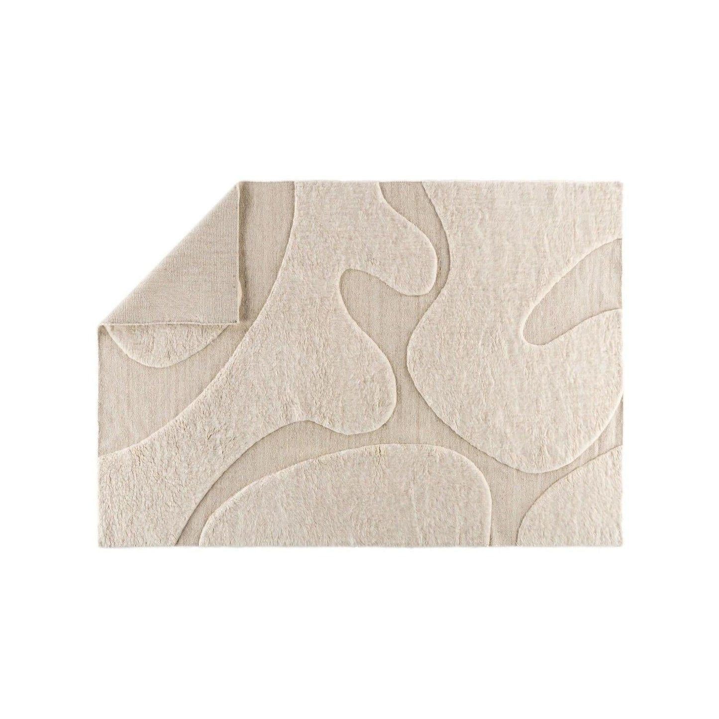Teppich Boone aus Wolle & Baumwolle in 290*200 - Beige-Teppich-Venture Home-le canapé