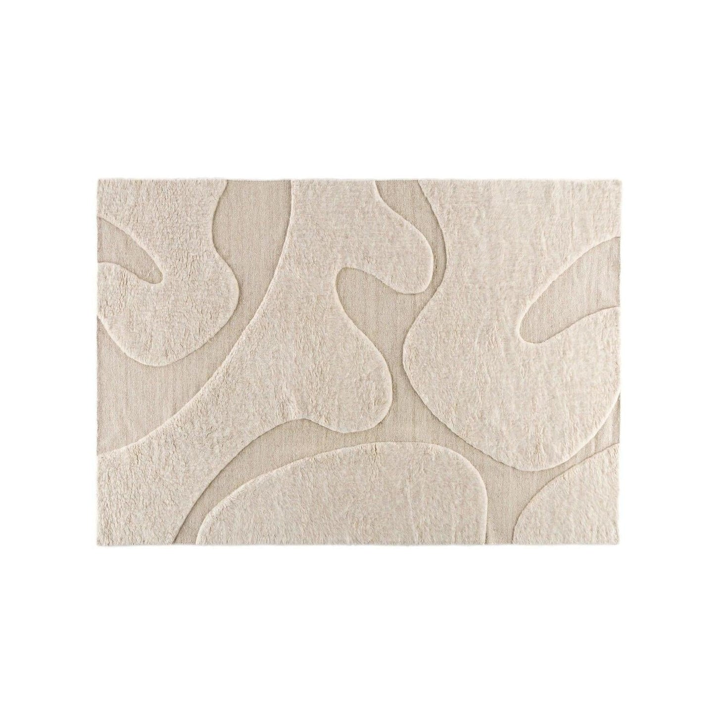 Teppich Boone aus Wolle & Baumwolle in 290*200 - Beige-Teppich-Venture Home-le canapé