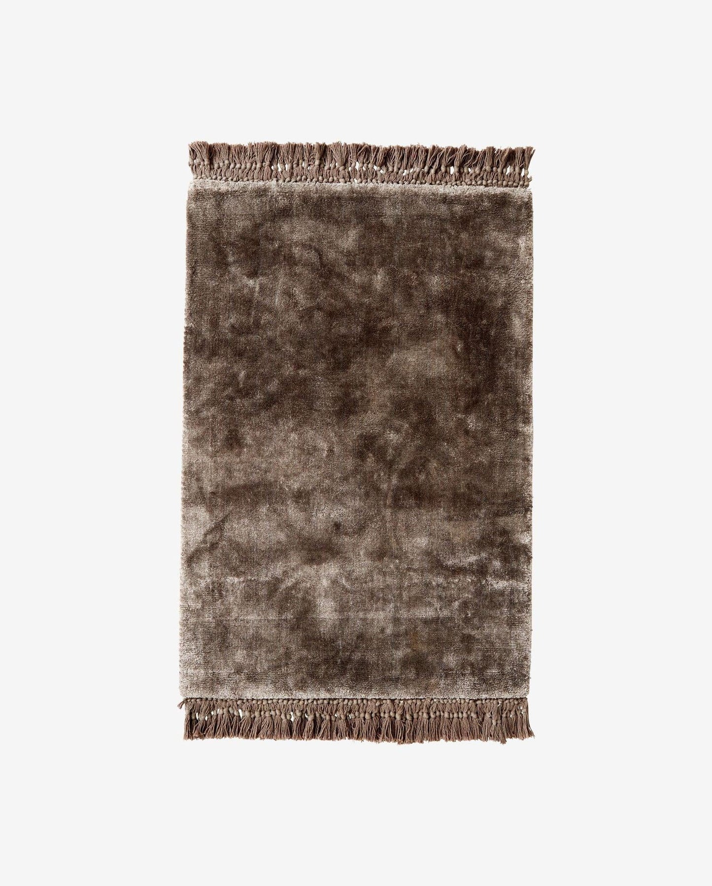 Teppich NOBLE mit Fransen 240*160cm - Braun / Grau-Teppich-Nordal A/S-le canapé