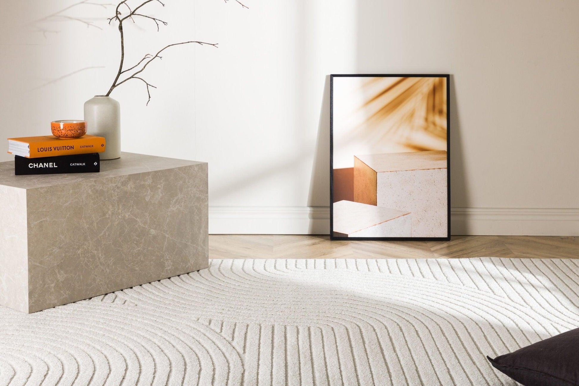 Teppich Vince Solar Rechteckig 230*160cm - Weiß-Teppich-Venture Home-le canapé