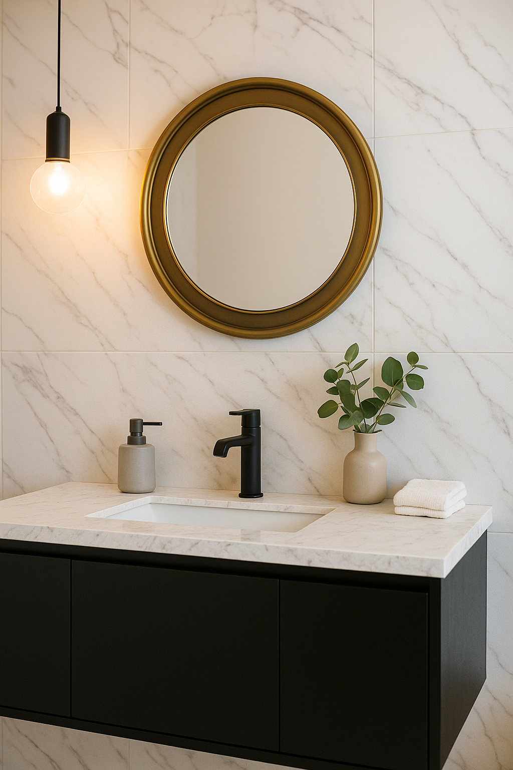 Wandspiegel Fletcher Ø20cm - Gold-Wandspiegel-HSM Collection-le canapé