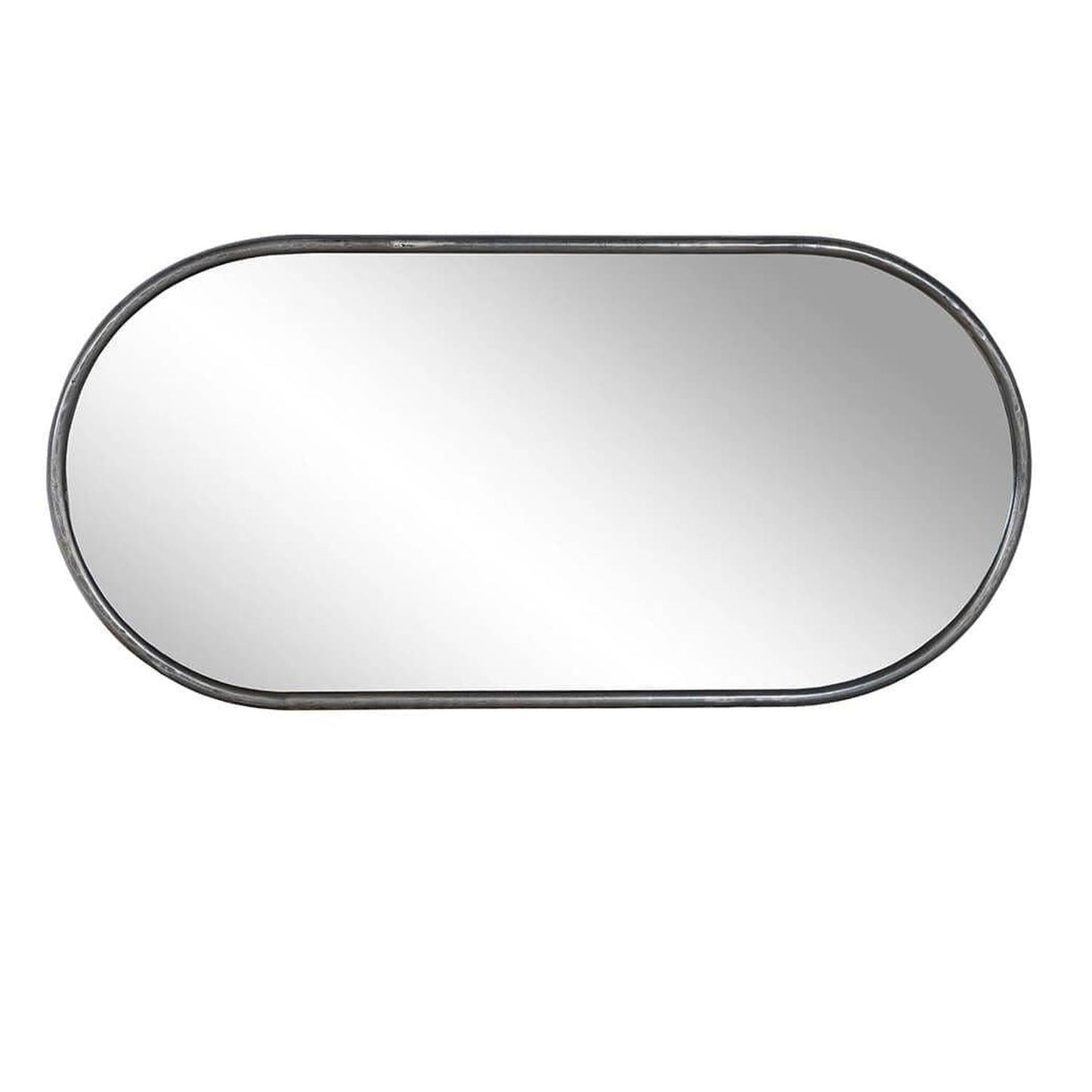 Wandspiegel Luke Oval 85cm mit Eisenrahmen-Wandspiegel-Trademark Living-le canapé