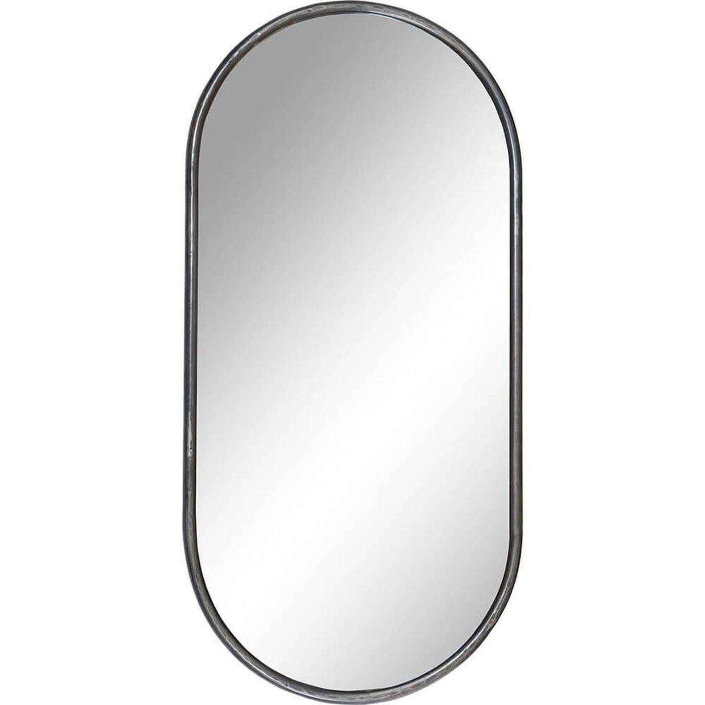Wandspiegel Luke Oval 85cm mit Eisenrahmen-Wandspiegel-Trademark Living-le canapé